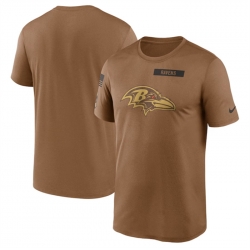 Men Baltimore Ravens 2023 Brown Salute To Service Legend Performance T Shirt