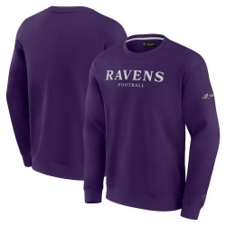 Men Fanatics Purple Baltimore Ravens Elements Unlimited Fleece Pullover Sweatshirt