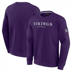 Men Fanatics Purple Minnesota Vikings Elements Unlimited Fleece Pullover Sweatshirt