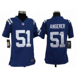 Nike Youth NFL Indianapolis Colts #51 Pat Angerer Blue Jerseys