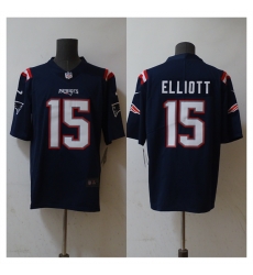 Men New England Patriots 15 Ezekiel Elliott Navy Vapor Untouchable Stitched Football Jersey