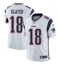 Nike Patriots #18 Matt Slater White Mens Stitched NFL Vapor Untouchable Limited Jersey