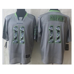 Nike Seattle Seahawks 11 Percy Harvin Grey Elite Lights Out Fashion NFL Jersey