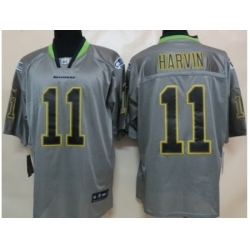 Nike Seattle Seahawks 11 Percy Harvin Grey Elite Lights Out II NFL Jersey