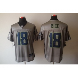 Nike Seattle Seahawks 18 Sidney Rice Grey Elite Shadow NFL Jersey