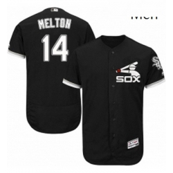 Mens Majestic Chicago White Sox 14 Bill Melton Authentic Black Alternate Home Cool Base MLB Jersey