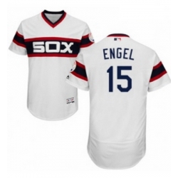 Mens Majestic Chicago White Sox 15 Adam Engel White Alternate Flex Base Authentic Collection MLB Jersey