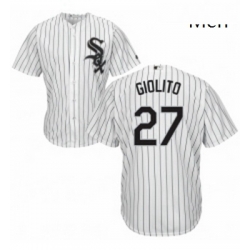 Mens Majestic Chicago White Sox 27 Lucas Giolito Replica White Home Cool Base MLB Jersey 