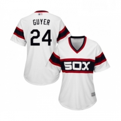 Womens Chicago White Sox 24 Brandon Guyer Replica White 2013 Alternate Home Cool Base Baseball Jersey 