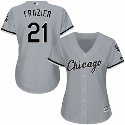 Womens Majestic Chicago White Sox 10 Yoan Moncada Replica White Fashion Cool Base MLB Jersey 