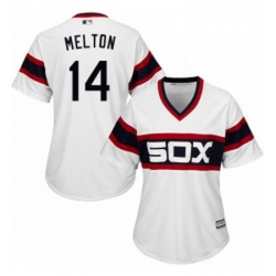 Womens Majestic Chicago White Sox 14 Bill Melton Replica White 2013 Alternate Home Cool Base MLB Jersey