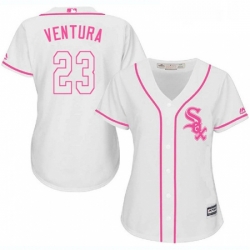 Womens Majestic Chicago White Sox 23 Robin Ventura Replica White Fashion Cool Base MLB Jersey