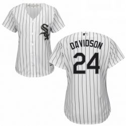 Womens Majestic Chicago White Sox 24 Matt Davidson Authentic White Home Cool Base MLB Jersey 