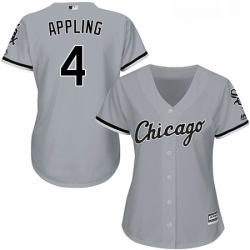 Womens Majestic Chicago White Sox 4 Luke Appling Authentic Grey Road Cool Base MLB Jersey