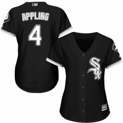 Womens Majestic Chicago White Sox 4 Luke Appling Replica Black Alternate Home Cool Base MLB Jersey