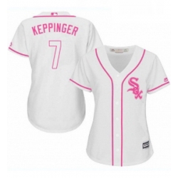 Womens Majestic Chicago White Sox 7 Jeff Keppinger Replica White Fashion Cool Base MLB Jersey