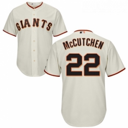 Youth Majestic San Francisco Giants 22 Andrew McCutchen Replica Cream Home Cool Base MLB Jersey 