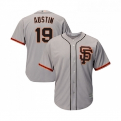 Youth San Francisco Giants 19 Tyler Austin Replica Grey Road 2 Cool Base Baseball Jersey 