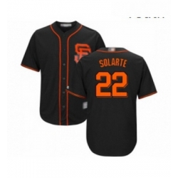 Youth San Francisco Giants 22 Yangervis Solarte Replica Black Alternate Cool Base Baseball Jersey 