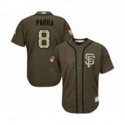 Youth San Francisco Giants 8 Gerardo Parra Authentic Green Salute to Service Baseball Jersey 