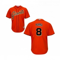 Youth San Francisco Giants 8 Gerardo Parra Replica Orange Alternate Cool Base Baseball Jersey 