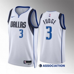 Men Dallas Mavericks 3 Alex Fudge White Association Edition Stitched Basketball Jersey