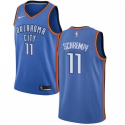 Womens Nike Oklahoma City Thunder 11 Detlef Schrempf Swingman Royal Blue Road NBA Jersey Icon Edition