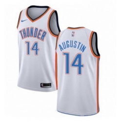 Womens Nike Oklahoma City Thunder 14 DJ Augustin Authentic White Home NBA Jersey Association Edition