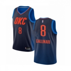 Womens Oklahoma City Thunder 8 Danilo Gallinari Swingman Navy Blue Basketball Jersey Statement Edition 