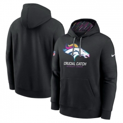 Men Denver Broncos Black 2024 Crucial Catch Club Pullover Hoodie