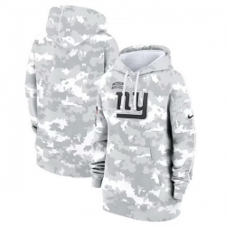 Women New York Giants 2024 Arctic Camo Salute To Service Club Fleece Pullover Hoodie