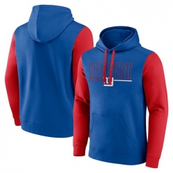 Men Red New York Giants Outline Pullover Hoodie