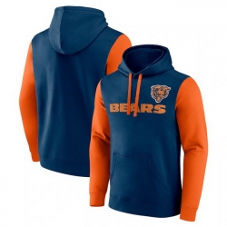 Men Fanatics Navy Chicago Bears Fleece Pullover Hoodie