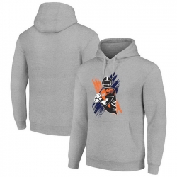 Men Starter Heather Gray Chicago Bears Player X Fleece Pullover Hoodie