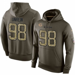 NFL Nike Chicago Bears 98 Mitch Unrein Green Salute To Service Mens Pullover Hoodie