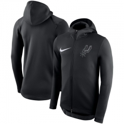 Men San Antonio Spurs Nike Showtime Therma Flex Performance Full Zip Hoodie Black