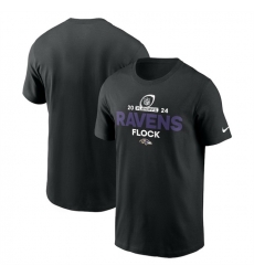 Men Baltimore Ravens Black 2024 Playoffs T Shirt