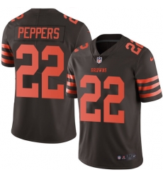 Nike Browns #22 Jabrill Peppers Brown Youth Stitched NFL Limited Rush Jersey