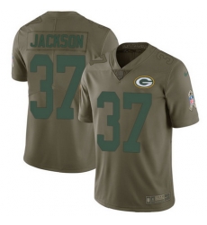 Nike Packers #37 Josh Jackson Olive Youth Stitched NFL Limited 2017 Salute to Service Jersey