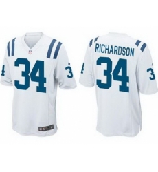 Nike Indianapolis Colts 34 Trent Richardson White Elite NFL Jersey