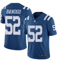 Colts 52 Ben Banogu Royal Blue Youth Stitched Football Limited Rush Jersey