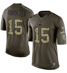 Nike Colts #15 Phillip Dorsett Green Youth Stitched NFL Limited Salute to Service Jersey