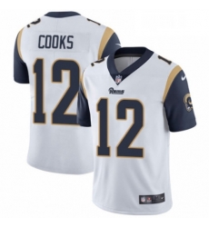 Men Nike Los Angeles Rams 12 Brandin Cooks White Vapor Untouchable Limited Player NFL Jersey