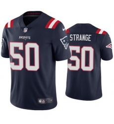 Men New England Patriots 50 Cole Strange Navy Vapor Untouchable Limited Stitched Jersey