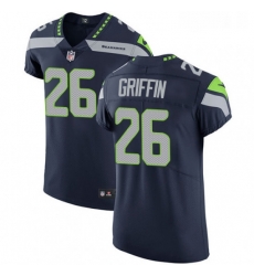 Mens Nike Seattle Seahawks 26 Shaquill Griffin Steel Blue Team Color Vapor Untouchable Elite Player NFL Jersey