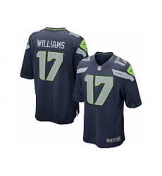 Nike Seattle Seahawks 17 Mike Williams Blue Game NFL Jersey