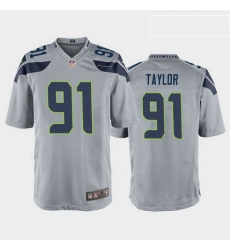 men darrell taylor seattle seahawks gray game jersey 