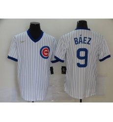 Cubs 9 Javier Baez White 2020 Nike Cool Base Jersey