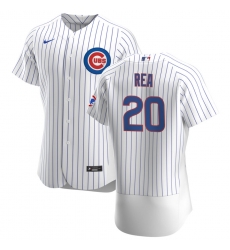 Men Chicago Cubs 20 Colin Rea Men Nike White Home 2020 Flex Base Player Jersey