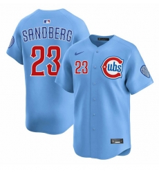 Men Chicago Cubs 23 Ryne Sandberg Blue 2024 25 2nd Alternate Limited Stitched Baseball Jersey